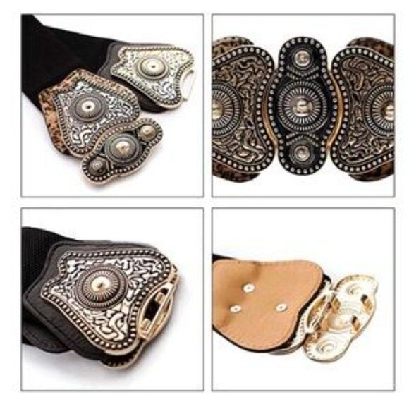 Vintage Metal Buckle Dress Belt - Picture 4 of 6